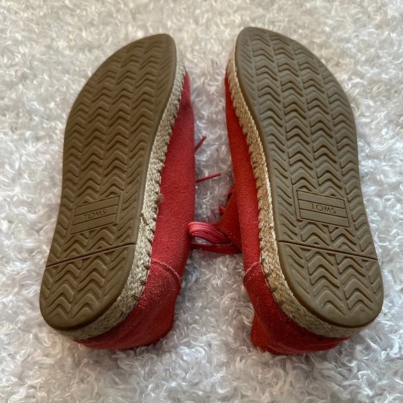 TOMS Suede Hibiscus Espadrille/Sneaker Size 8.5 - Picture 4 of 9